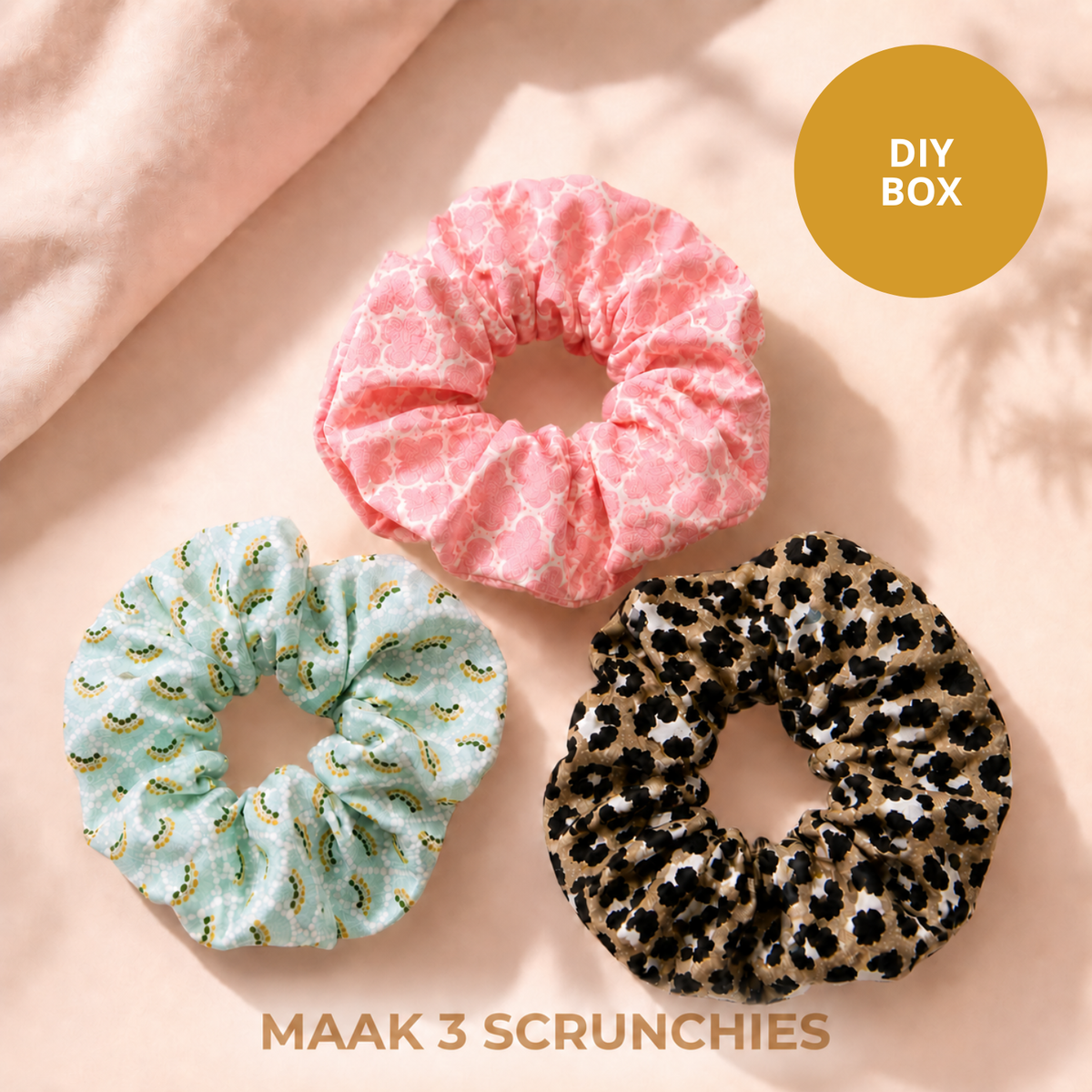 DIY Box Scrunchies met drie verrassingsstoffen – Atelier KVG