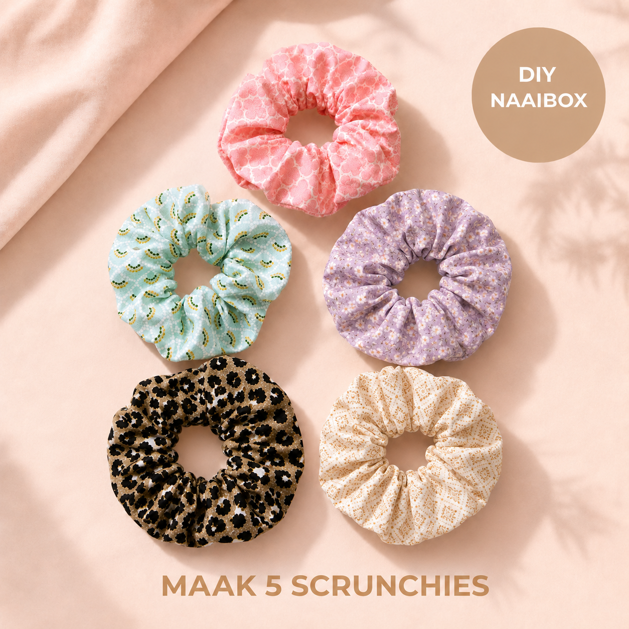 DIY-naaibox Scrunchies – maak zelf 3 scrunchies