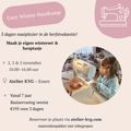 Kinderen naaien tijdens het Cozy Winter Naaikamp bij Atelier KVG in Essen