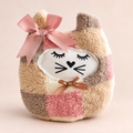 DIY Box Poezenknuffel Emilia in roze, beige en taupe teddy
