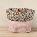 Roze stoffen mandje zonder kantje uit de DIY Box van Atelier KVG