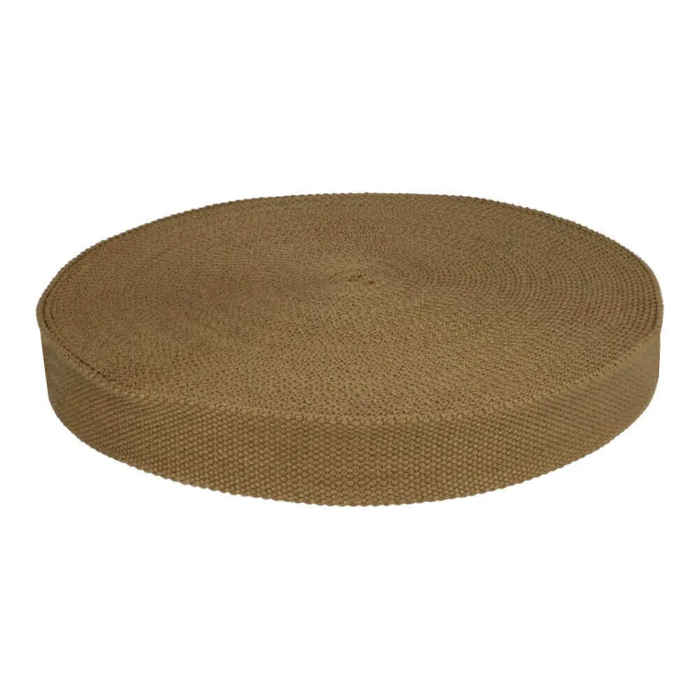Extra stevig tassenband in camel van 25 mm breed – verkocht per 50 cm