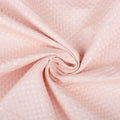 Pastelroze jacquard met lurex, lichte rek en soepele valling