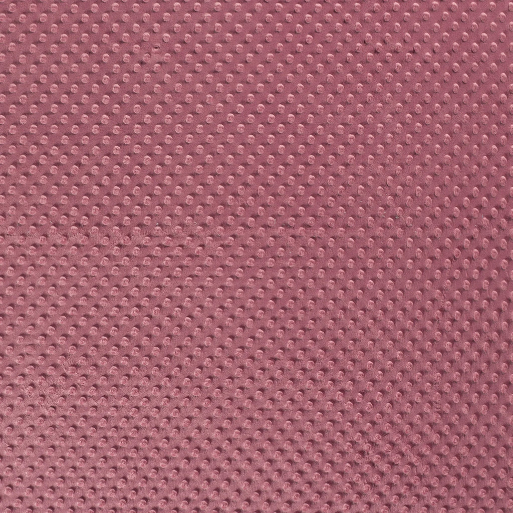 Oudroze minky fleece met zachte reliëfstippen