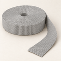 Lichtgrijs nylon tassenband van 40 mm breed voor tassen en schouderbanden