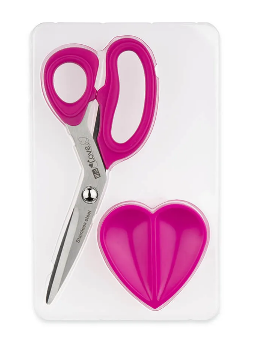 Prym Love naaisschaar en hartvormig magnetisch speldenkussen