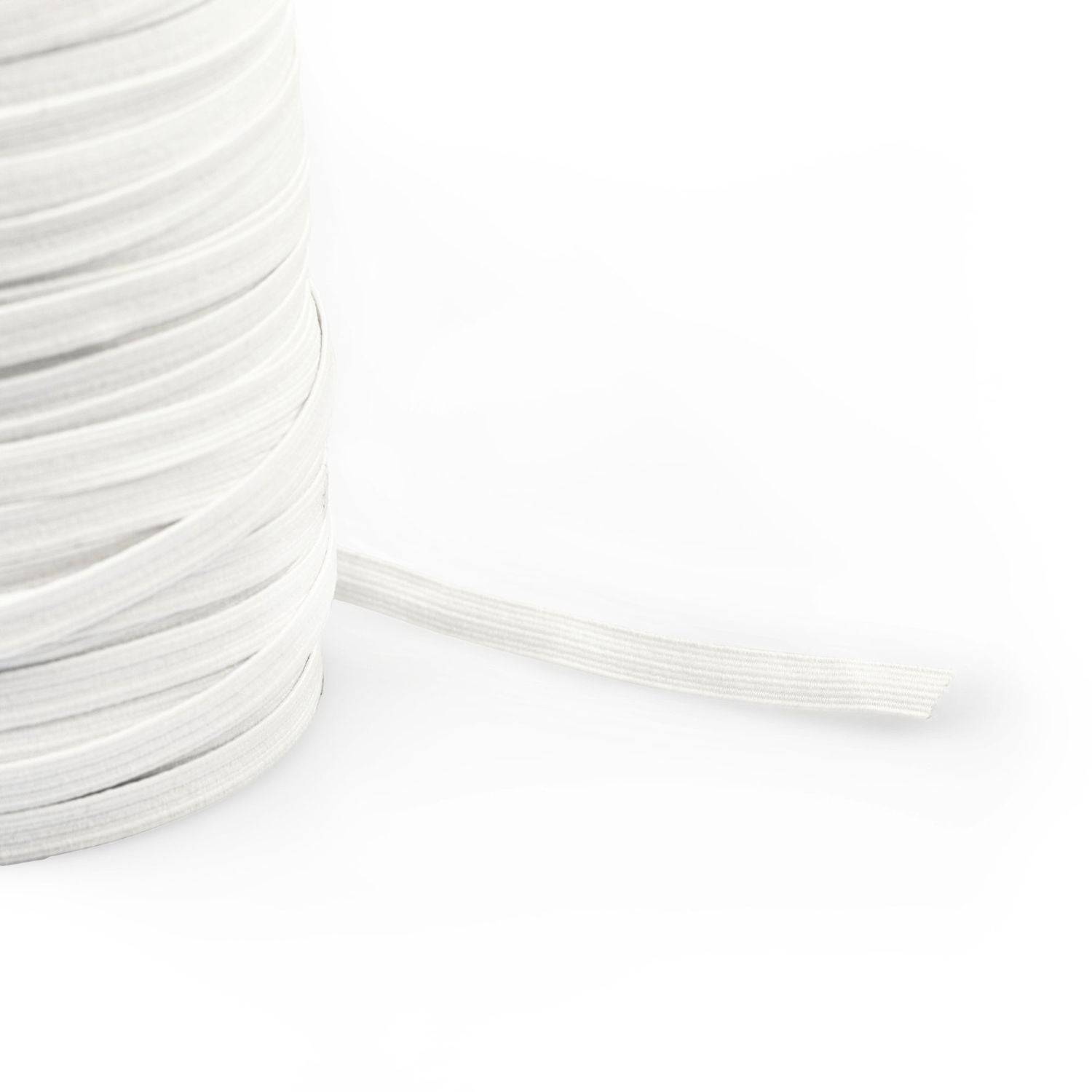 Prym wit scrunchie-elastiek van 6,5 mm breed – verkocht per meter