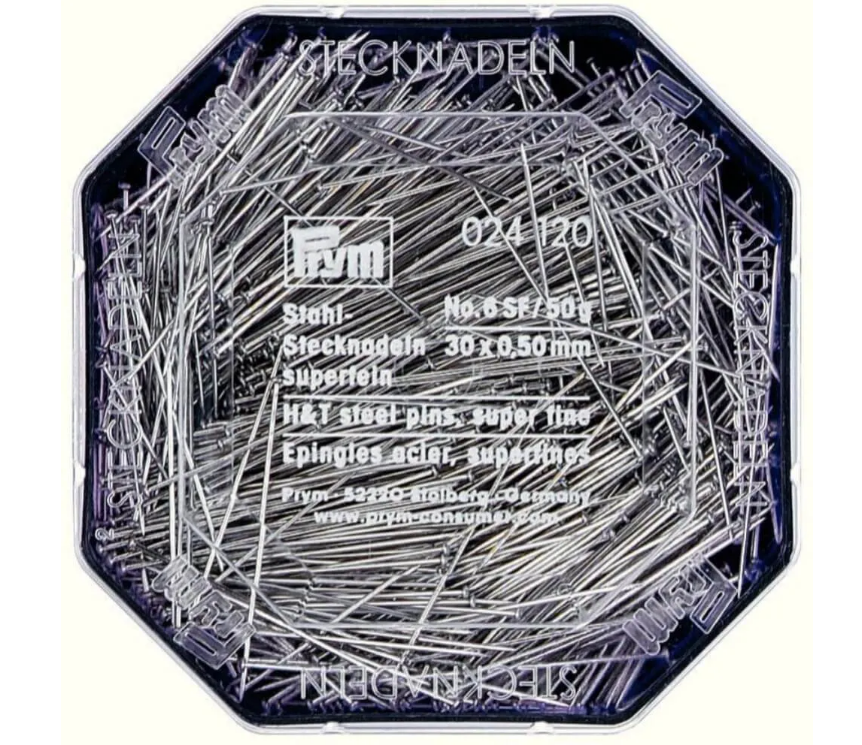Doosje Prym superfijne spelden nr. 6 van 30 × 0,5 mm en 50 gram