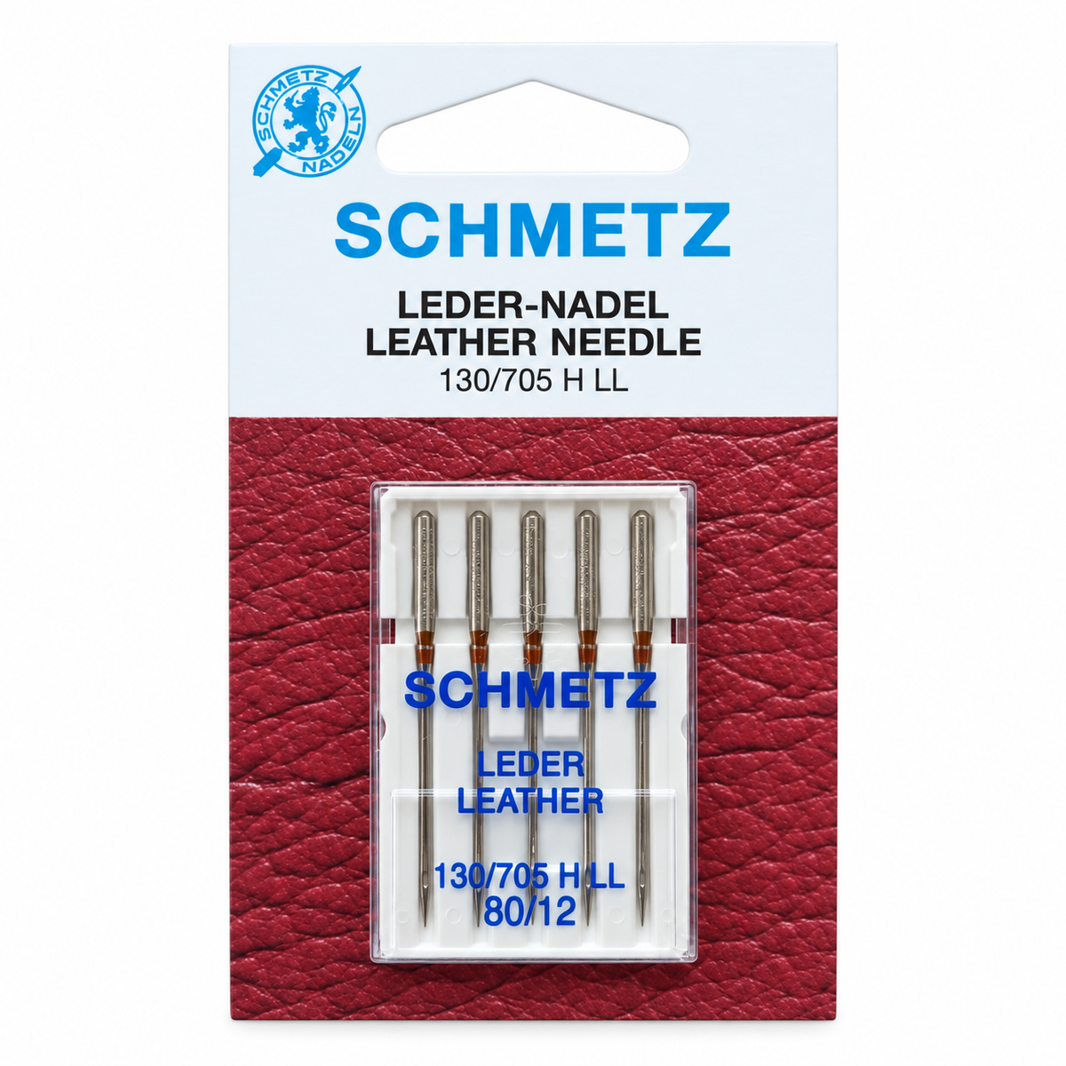 Schmetz lederen naaimachinenaalden 80/12 – verpakking van 5 stuks