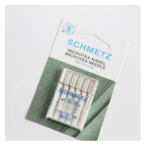 Schmetz Microtex naaimachinenaalden 80/12 voor fijne en dichtgeweven stoffen – 5 stuks