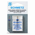 Schmetz Stretch tweelingnaald 2,5/75 voor jersey en rekbare stoffen