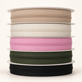 Spiraalrits op rol in beige, naturel, roze, legergroen en zwart