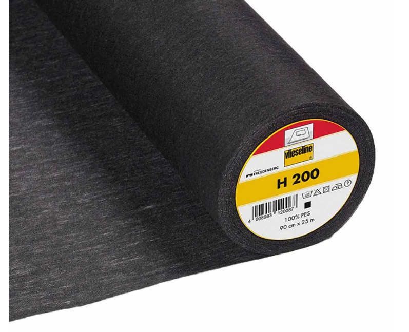 Vlieseline H200 plakbare tussenvoering zwart 90 cm – Atelier KVG