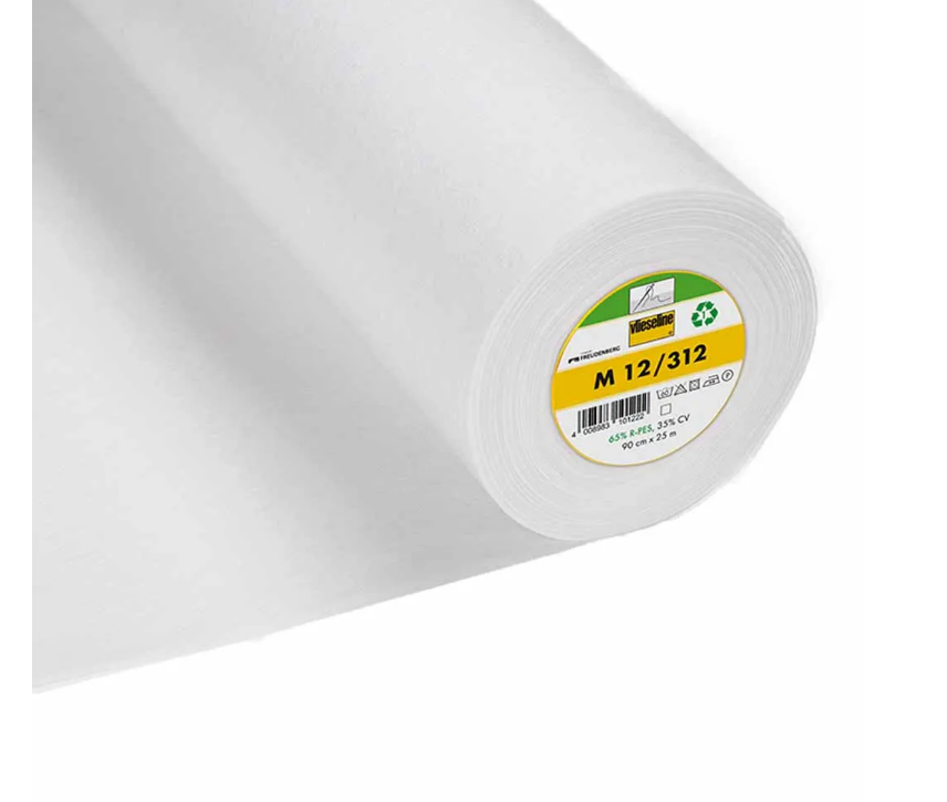 Rol witte Vlieseline M12 naaibare tussenvoering van 90 cm breed